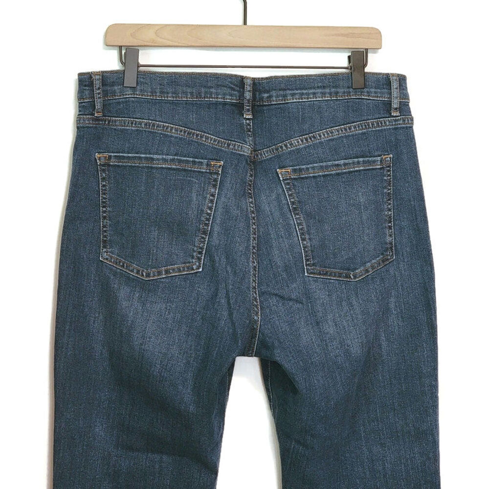 Banana Republic Flare Crop High Rise Medium Wash Blue Classic Denim Jean Size 31 - Picture 7 of 13